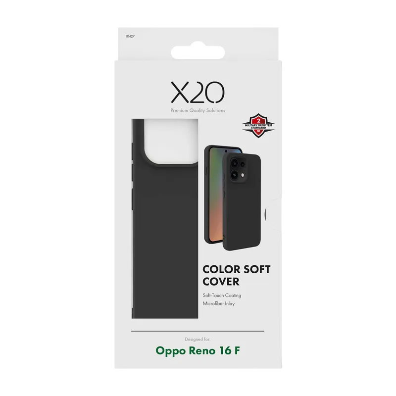 X2O Color Soft Cover Oppo Reno 16 F Black - 3410427