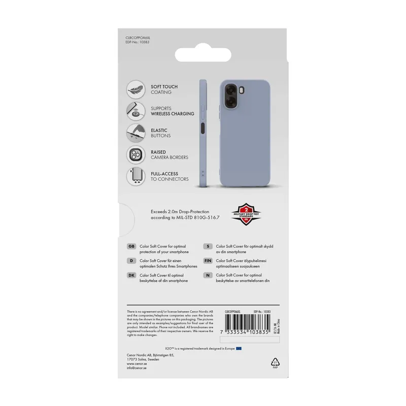 X2O Color Soft Cover Oppo A6x/A6 Lavender - 3410383