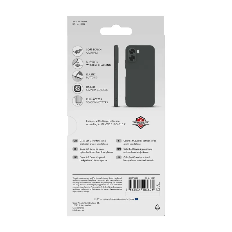 X2O Color Soft Cover Oppo A6x/A6 Black - 3410382