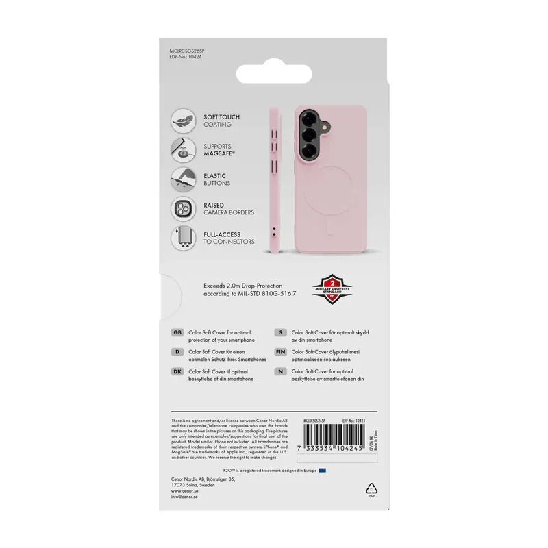 X2O Mag Color Cover Samsung Galaxy S26 Soft Pink - 3410424