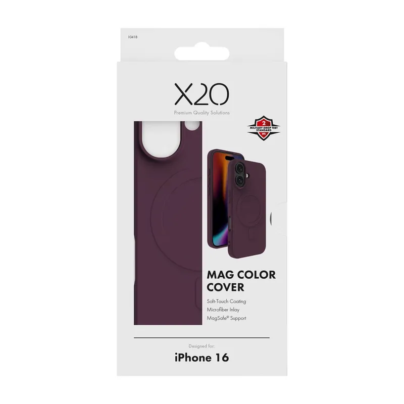 X2O Mag Color Cover Apple iPhone 16 Deep Purple - 3410418