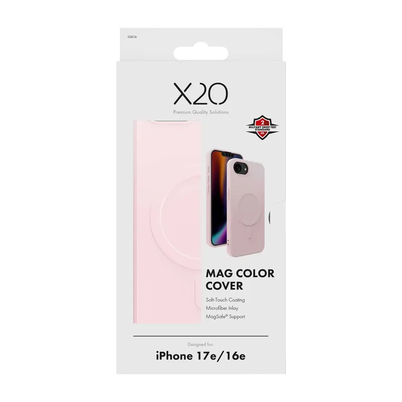 X2O Mag Color Cover Apple iPhone 17e/16e Soft Pink - 3410416