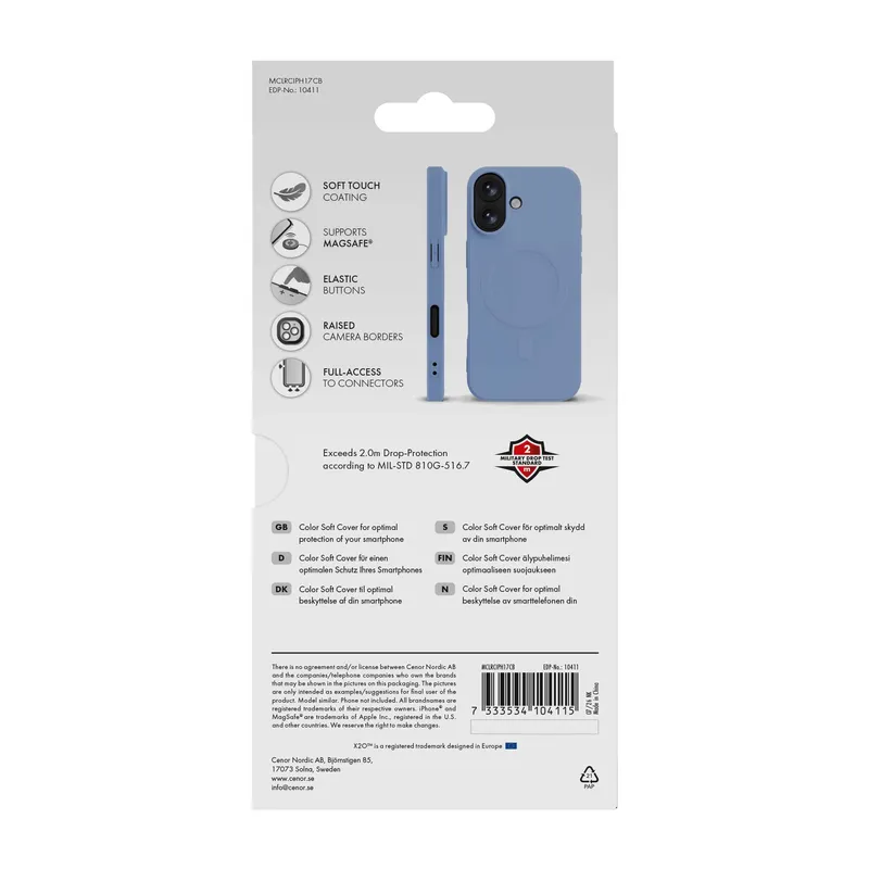 X2O Mag Color Cover Apple iPhone 17 Cloud Blue - 3410411