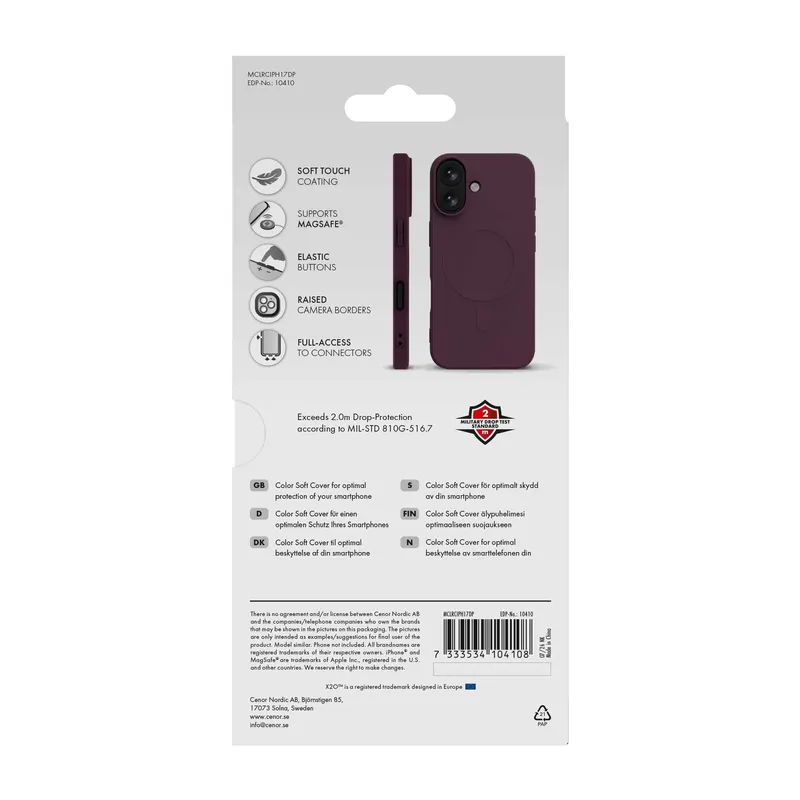 X2O Mag Color Cover Apple iPhone 17 Deep Purple - 3410410