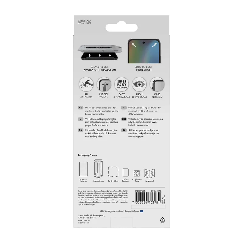 X2O Premium Full Screen Protection Glass Oppo A6x/A6 - 3410378