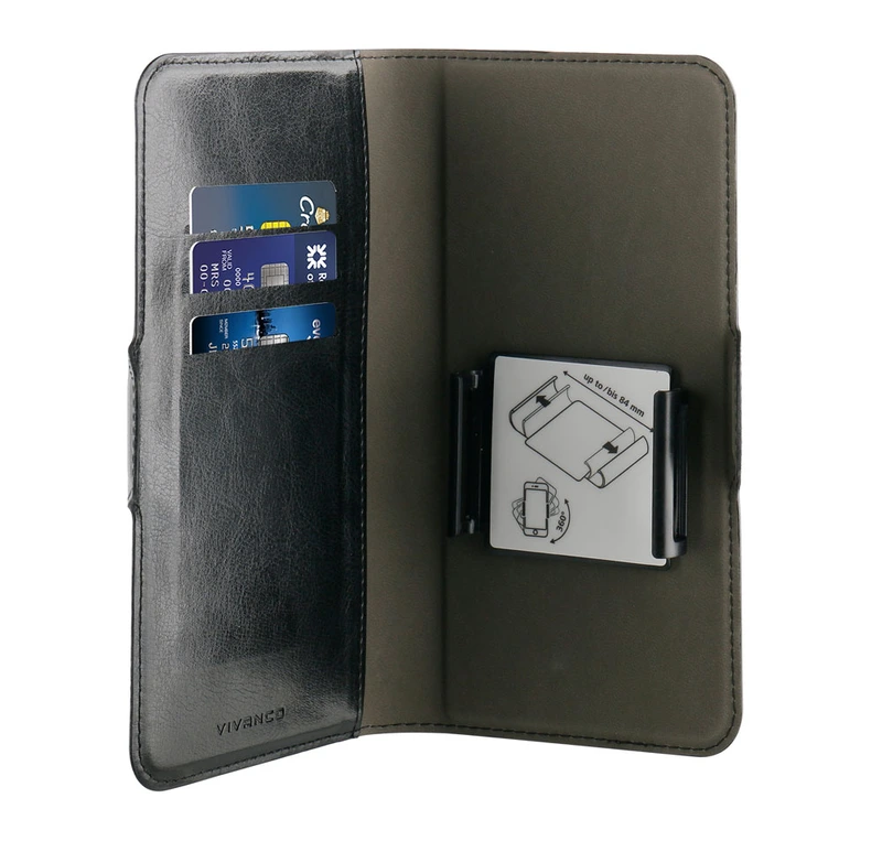 Vivanco Universal XL 3-card Wallet Case Black - 2862367