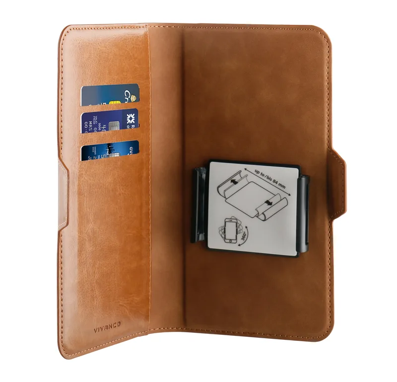 Vivanco Universal XL 3-card Wallet Case Brown - 2862368