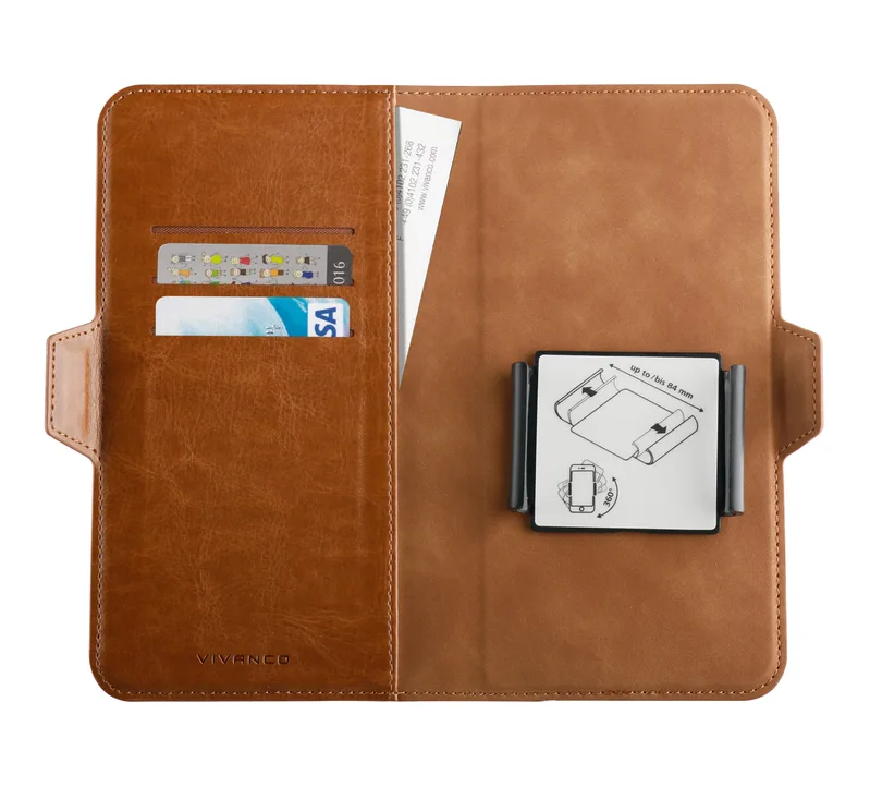 Vivanco Universal XL 3-card Wallet Case Brown - 2862368