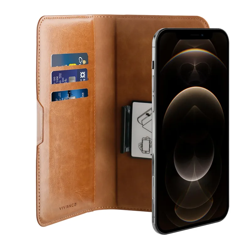 Vivanco Universal XL 3-card Wallet Case Brown - 2862368