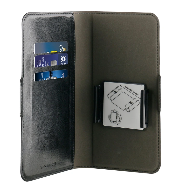 Vivanco Universal L 3-card Wallet Case Black - 2862370