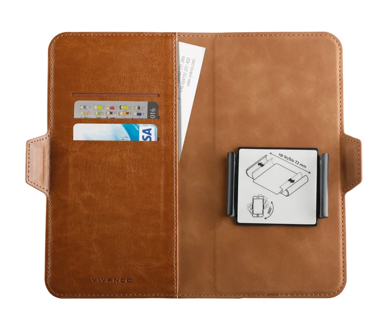 Vivanco Universal L 3-card Wallet Case Brown - 2862371