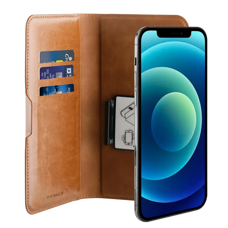 Vivanco Universal L 3-card Wallet Case Brown - 2862371