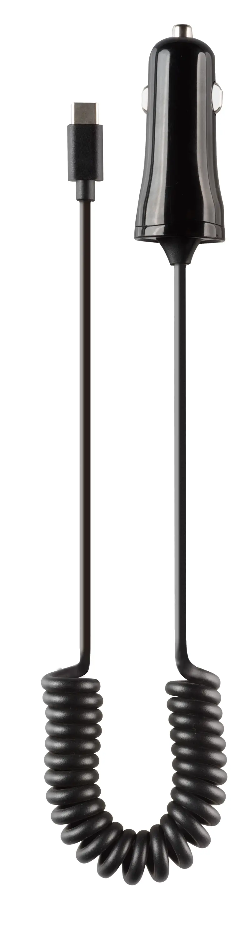 Vivanco Car Charger USB-C 2.4A with 1m spiral cable Black - 2862785