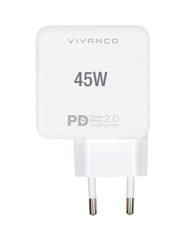 Vivanco Super Fast 45W Dual Home Charger White - 2863197