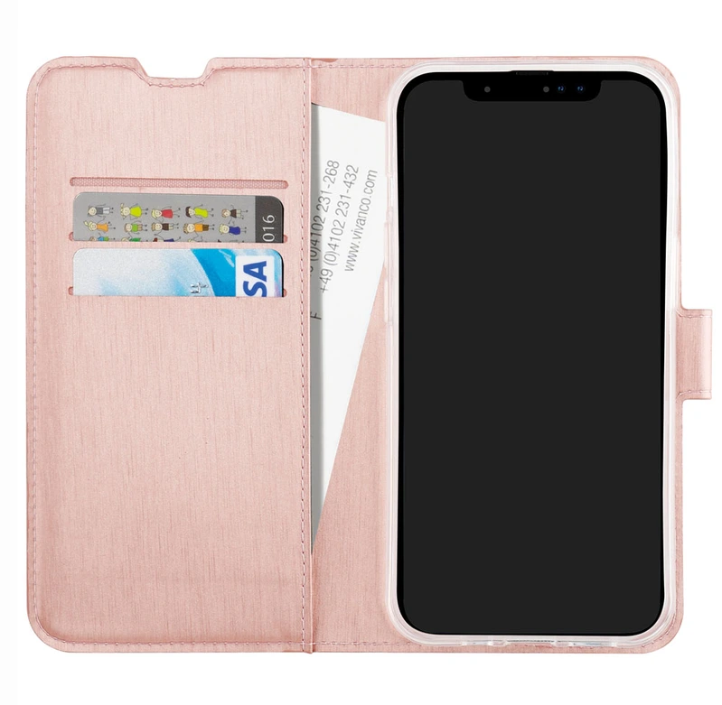 Vivanco Classic Wallet iPhone 14 Pro Max Rose Gold - 2863506