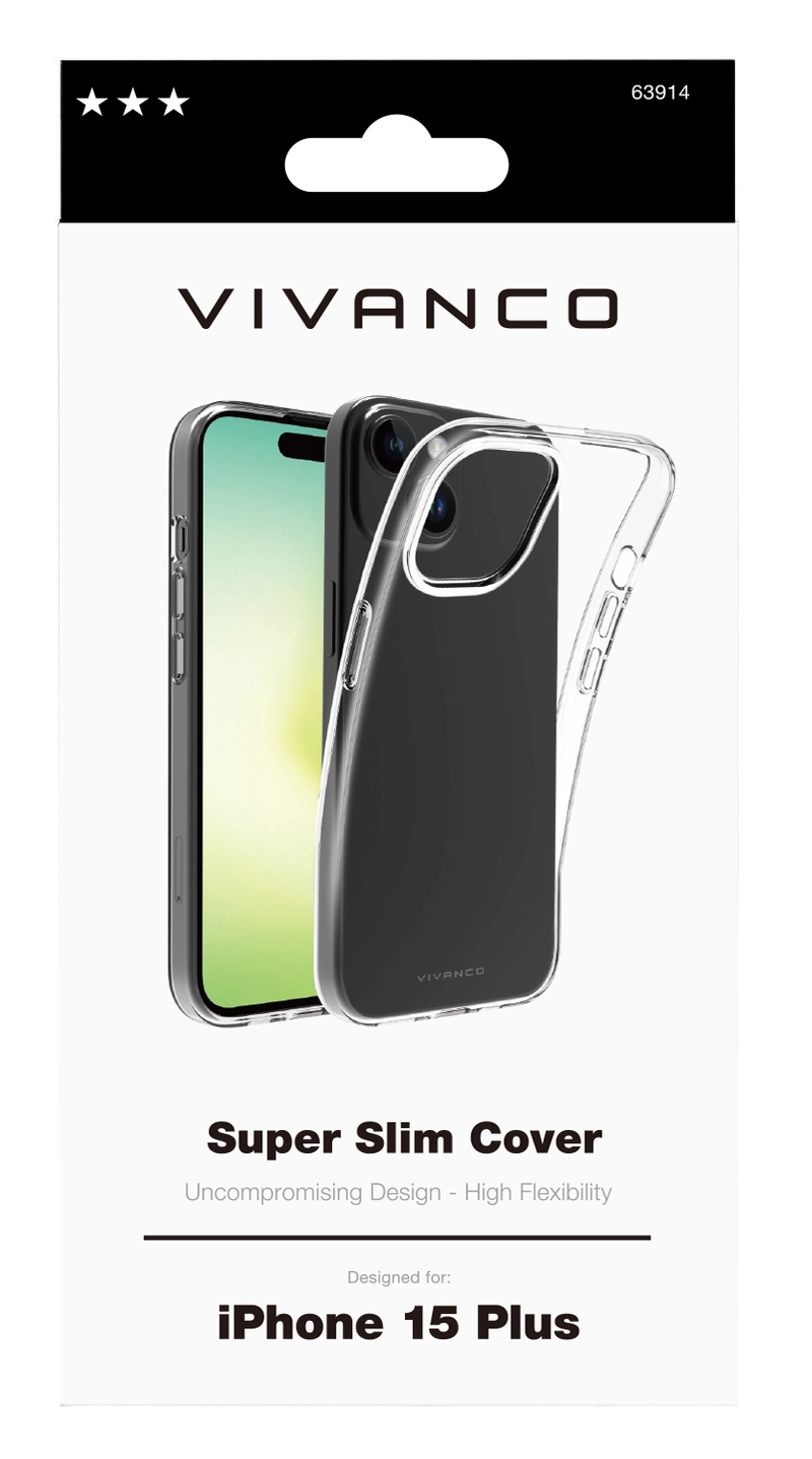 Vivanco Slim TPU Cover iPhone 15/14 Plus Clear - 2863914