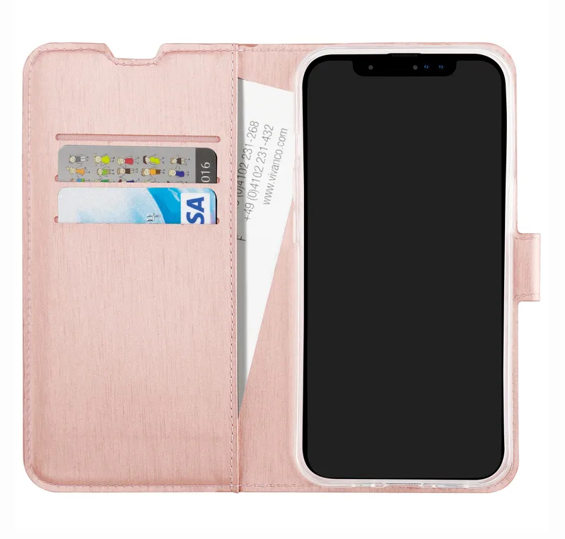 Vivanco Classic Wallet iPhone 15 Plus Rose Gold - 2863916