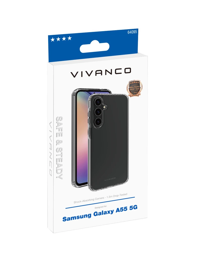 Vivanco Safe & Steady Cover Galaxy A55 5G Clear - 2864095