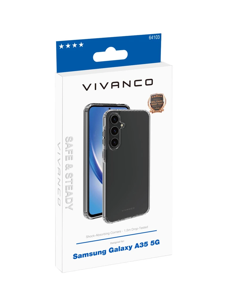 Vivanco Safe & Steady TPU Cover Galaxy A35 5G Clear - 2864103