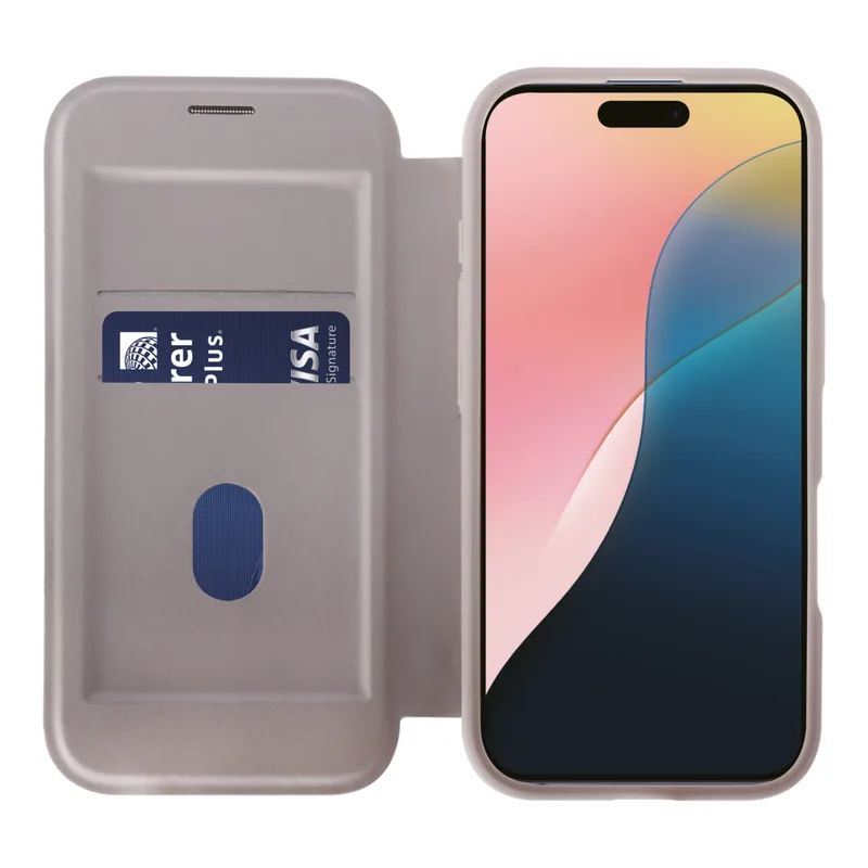 Vivanco Mag Wallet iPhone 16 Greige - 2864249