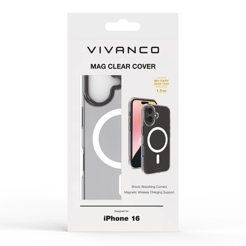 Vivanco Mag Clear Cover iPhone 16 Clear - 2864250