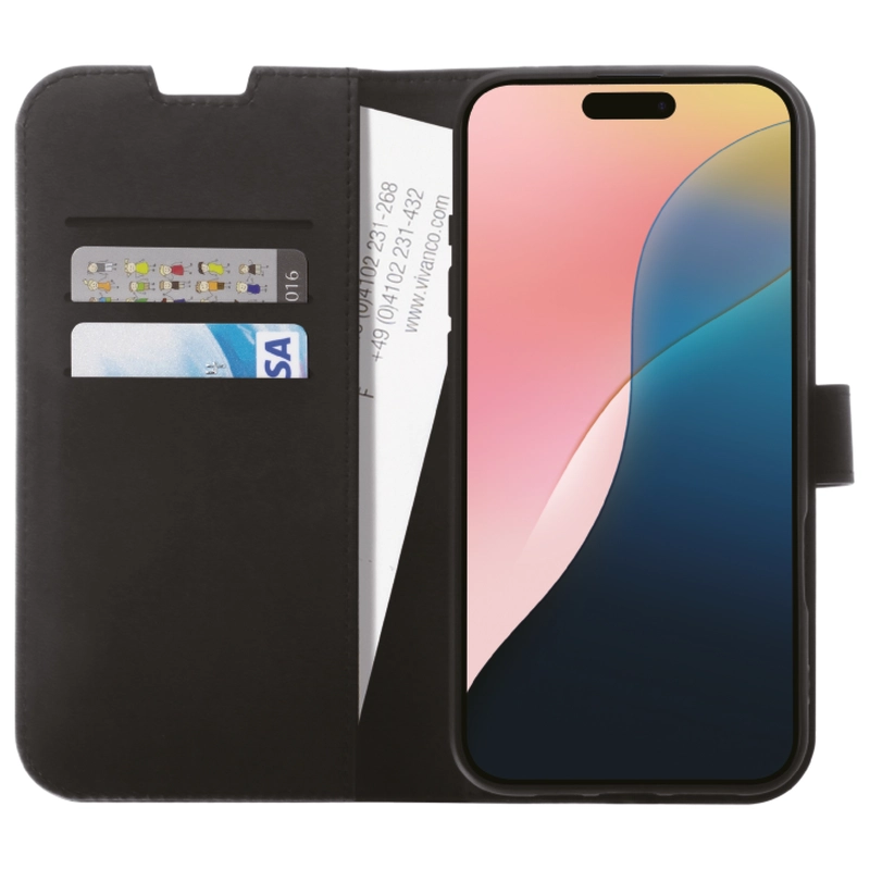Vivanco Classic Wallet iPhone 16 Black - 2864251