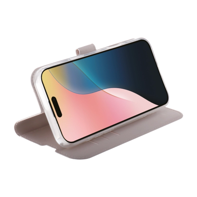 Vivanco Classic Wallet iPhone 16 Greige - 2864252