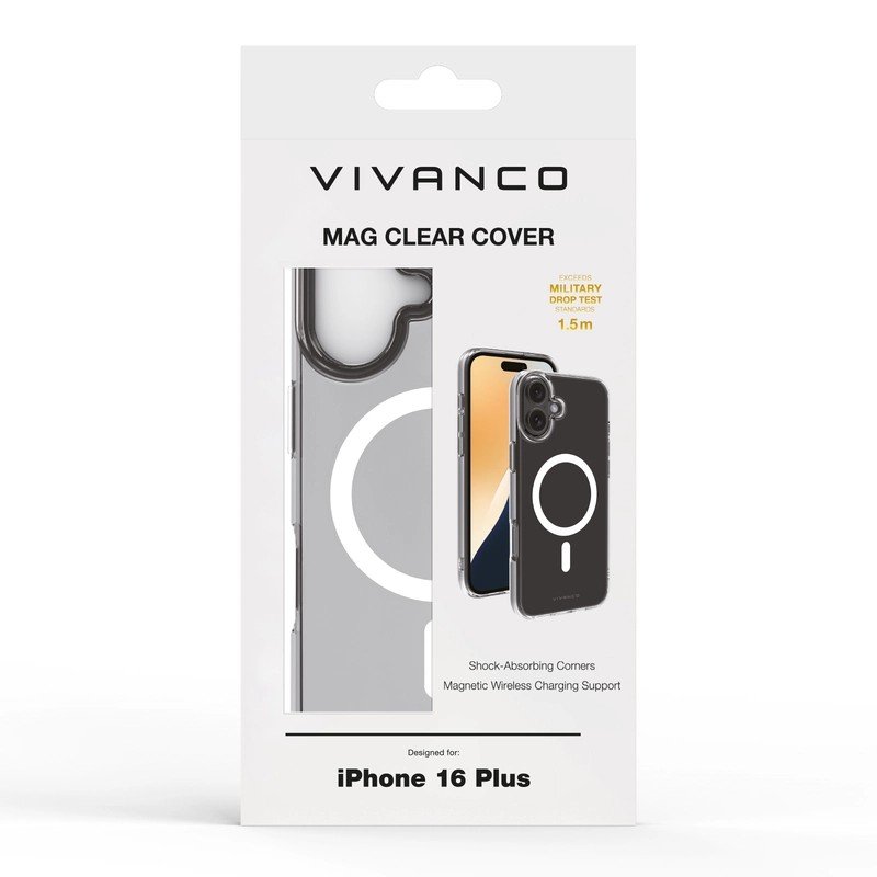 Vivanco Mag Clear Cover iPhone 16 Plus Clear - 2864260