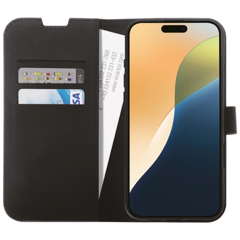 Vivanco Classic Wallet iPhone 16 Plus Black - 2864261