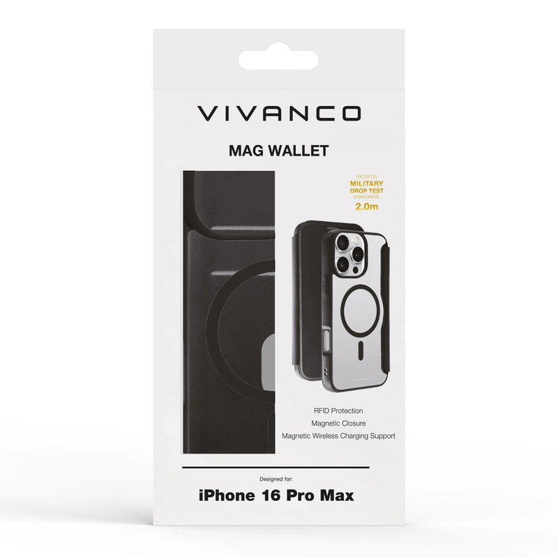 Vivanco Mag Wallet iPhone 16 Pro Max Black - 2864262