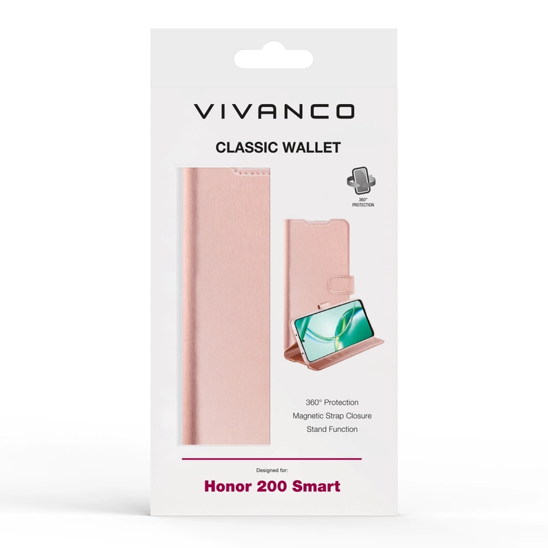Vivanco Classic Wallet Honor 200 Smart Rose Gold - 2864346