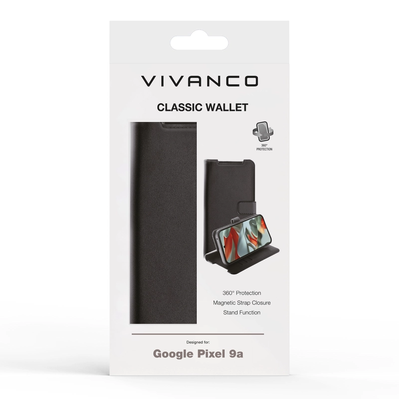 Vivanco Classic Wallet Google Pixel 9a Black - 2864453