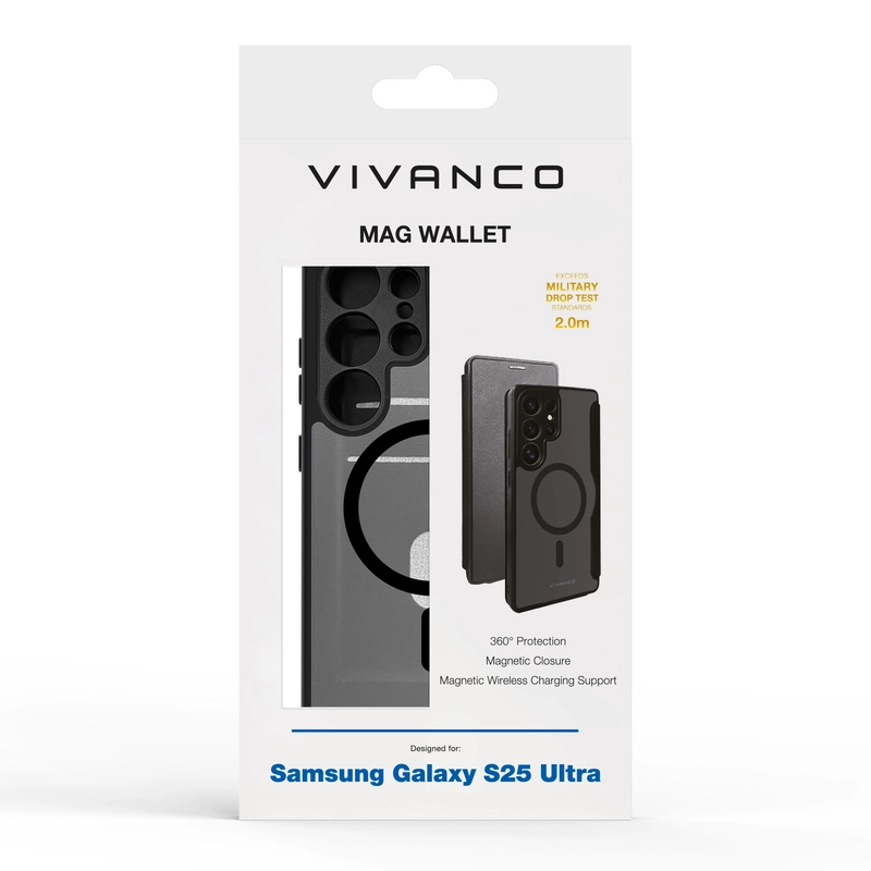 Vivanco Mag Wallet Samsung Galaxy S25 Ultra Black - 2864500