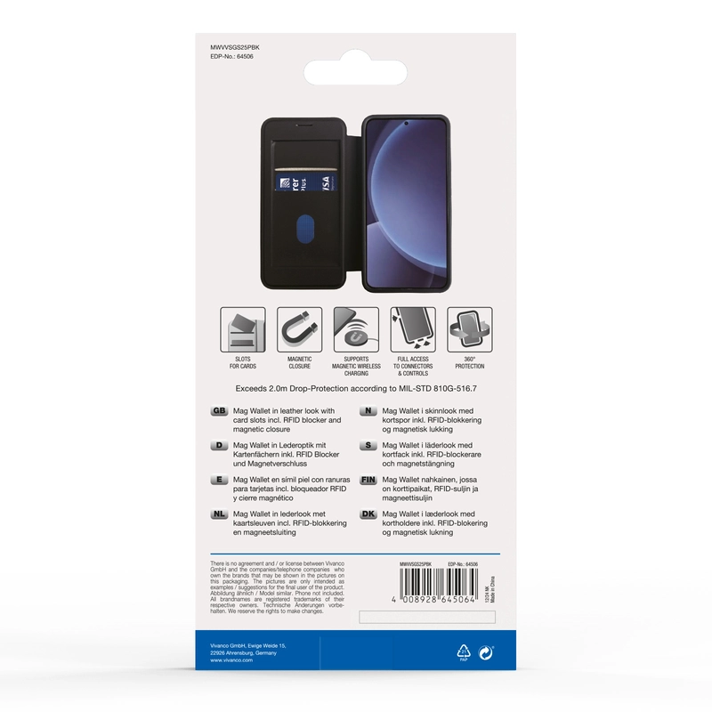 Vivanco Mag Wallet Samsung Galaxy S25+ Black - 2864506