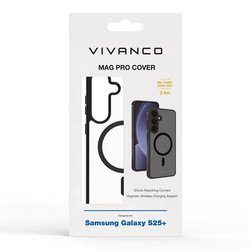 Vivanco Mag Pro Cover Samsung Galaxy S25+ Clear/Black - 2864508