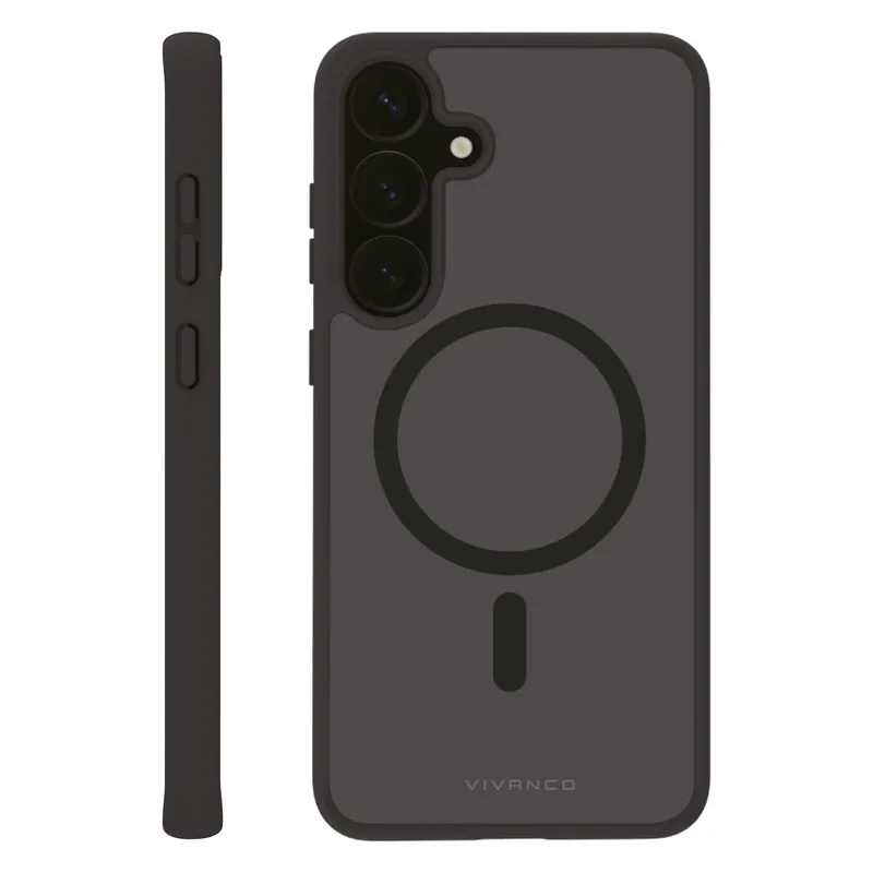 Vivanco Mag Pro Cover Samsung Galaxy S25 Clear/Black - 2864514