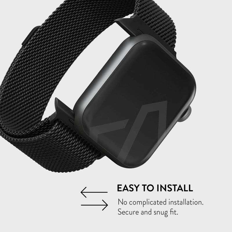 Burga Metal Mesh Black - Apple Watch 42/44/45/46/49mm Metal Bracelet - 2178229