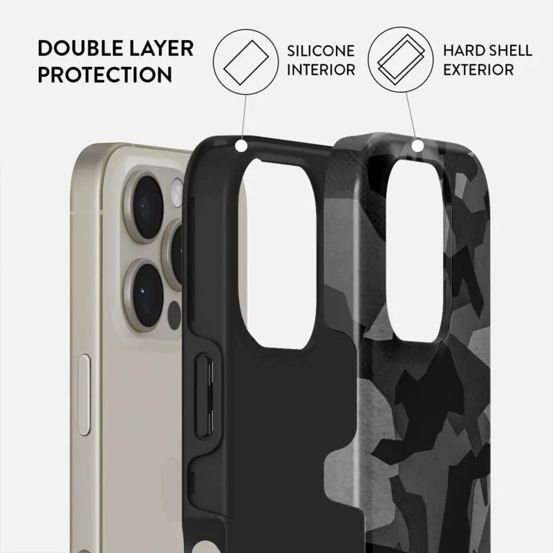 Burga Night Black Camo - Apple iPhone 16 Tough Case - 2937764