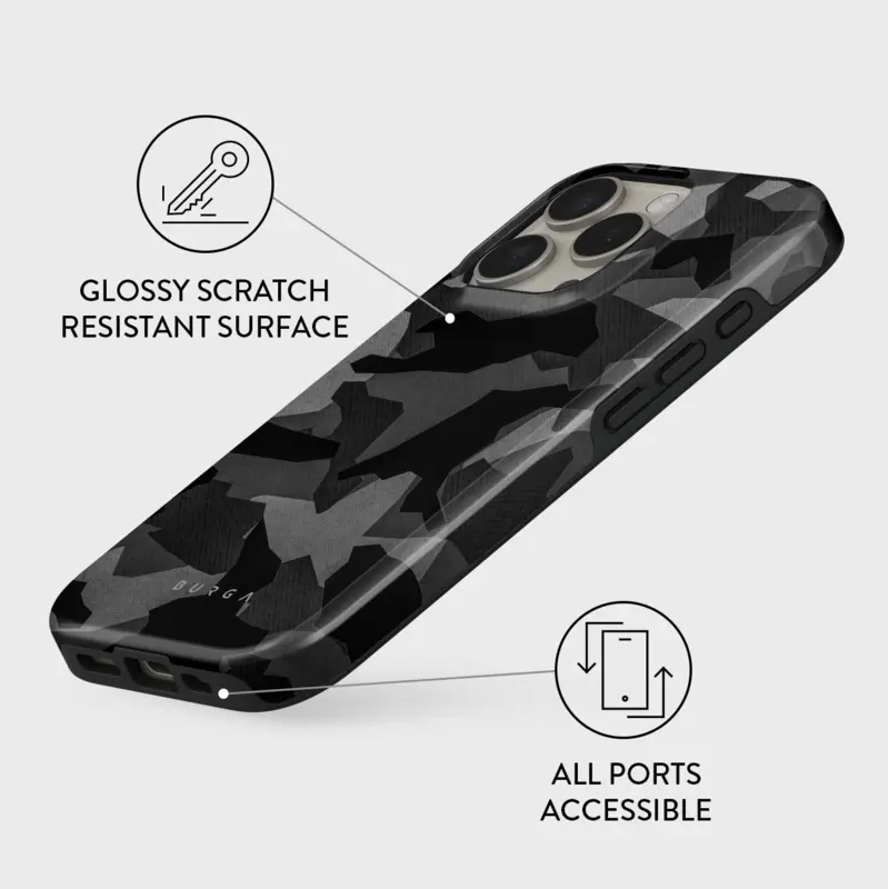 Burga Night Black Camo - Apple iPhone 16 Tough Case - 2937764