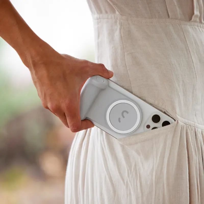 Shiftcam SnapGrip Pro Qi2 with battery MagSafe-compatible Greige - 2949679