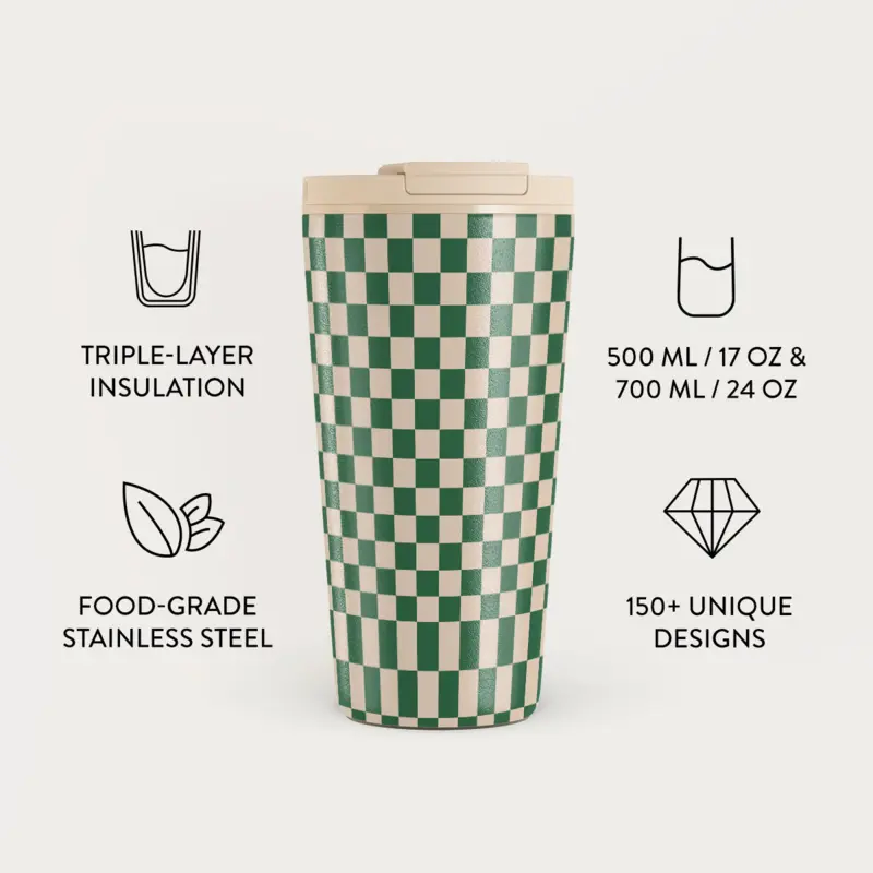 Burga Ivy League - Travel Mug 500ml with Flap & Straw Set - 2950258
