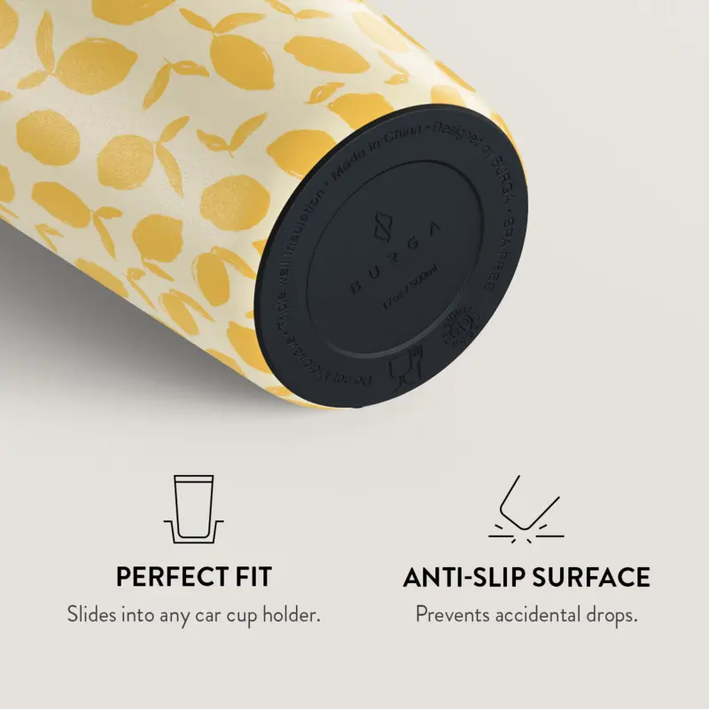 Burga Lemon Tart - Travel Mug 500ml with Flap & Straw Set - 2950282