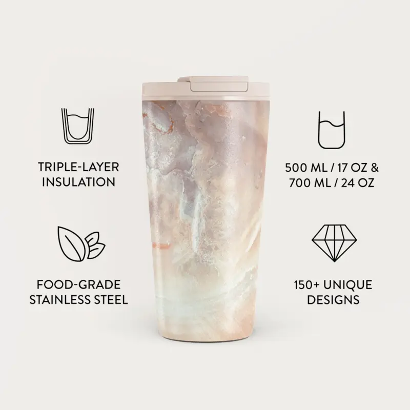 Burga Serene Sunset - Travel Mug 500ml with Flap & Straw Set - 2950324