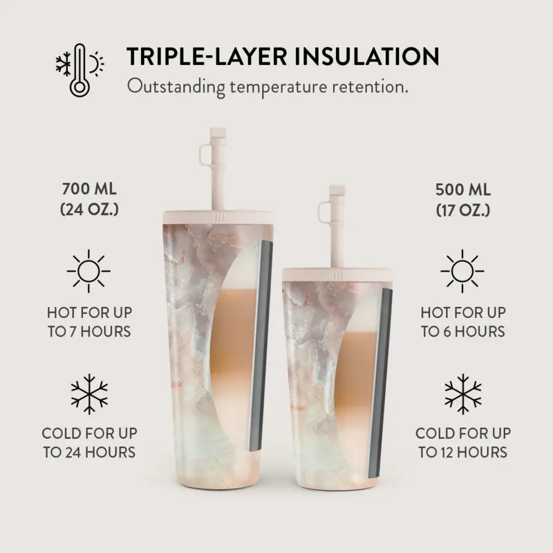 Burga Serene Sunset - Travel Mug 500ml with Flap & Straw Set - 2950324