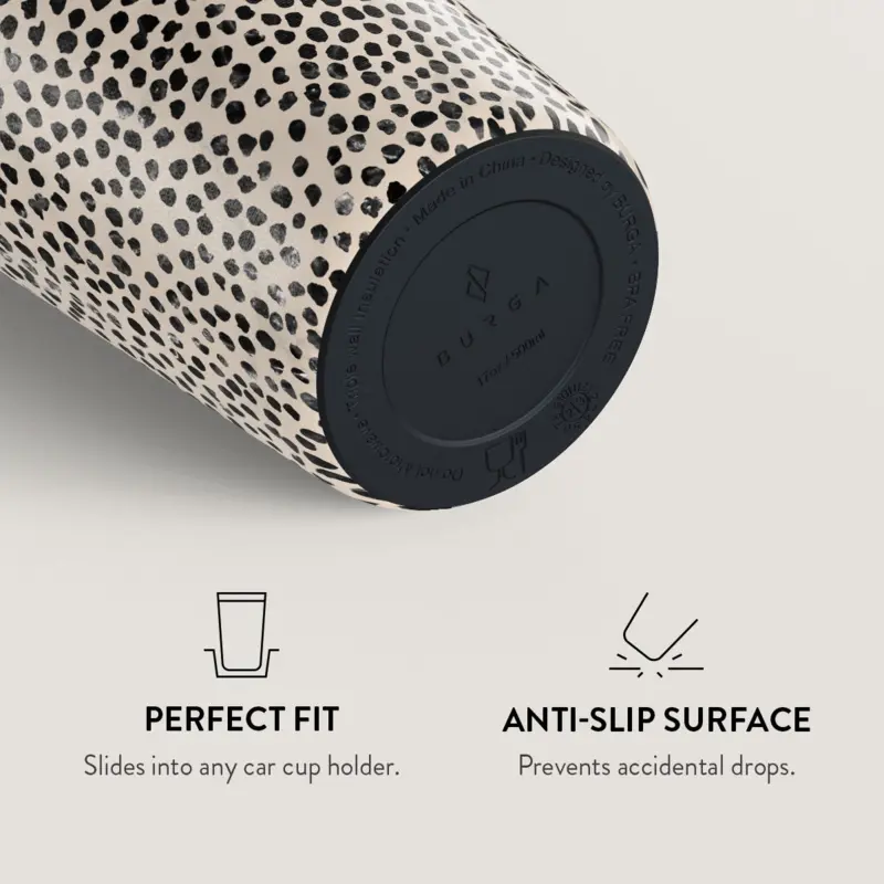 Burga Almond Latte - Travel Mug 500ml with Flap & Straw Set - 2950349