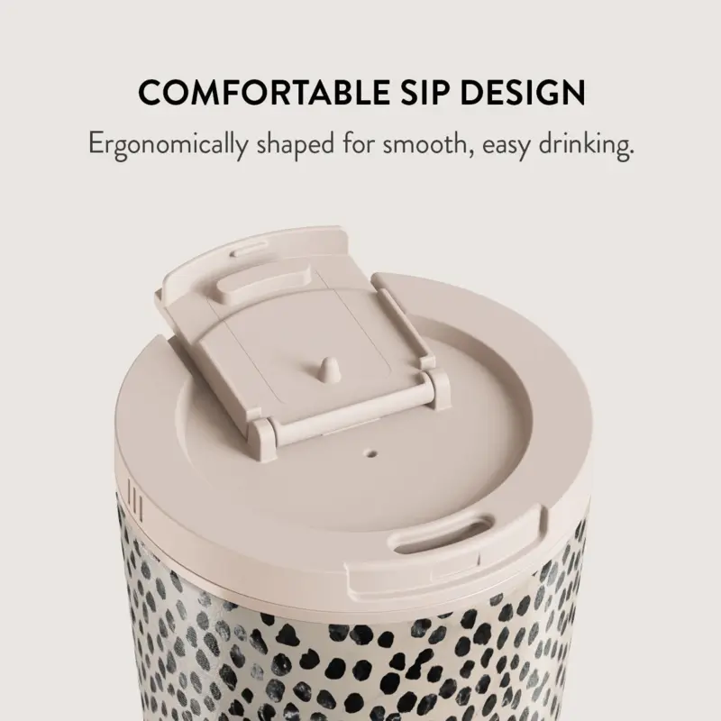Burga Almond Latte - Travel Mug 500ml with Flap & Straw Set - 2950349