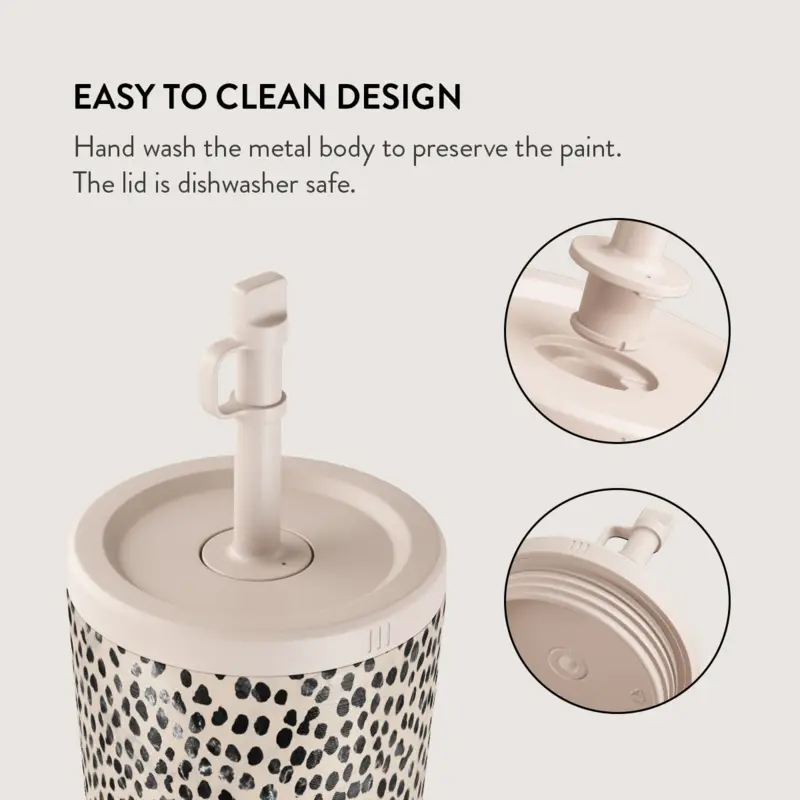 Burga Almond Latte - Travel Mug 500ml with Flap & Straw Set - 2950349