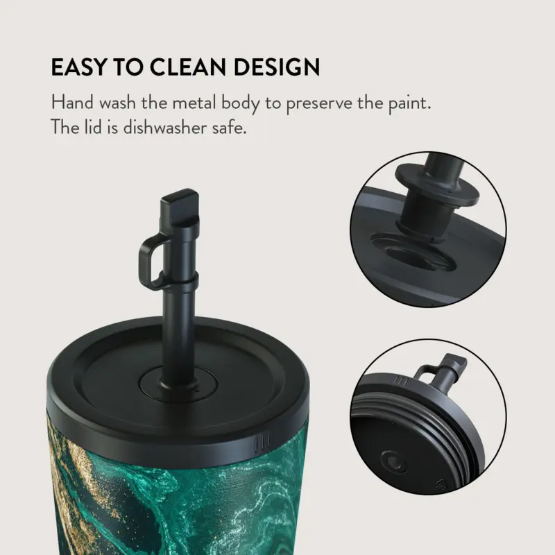 Burga Emerald Pool - Travel Mug 500ml with Flap & Straw Set - 2950350