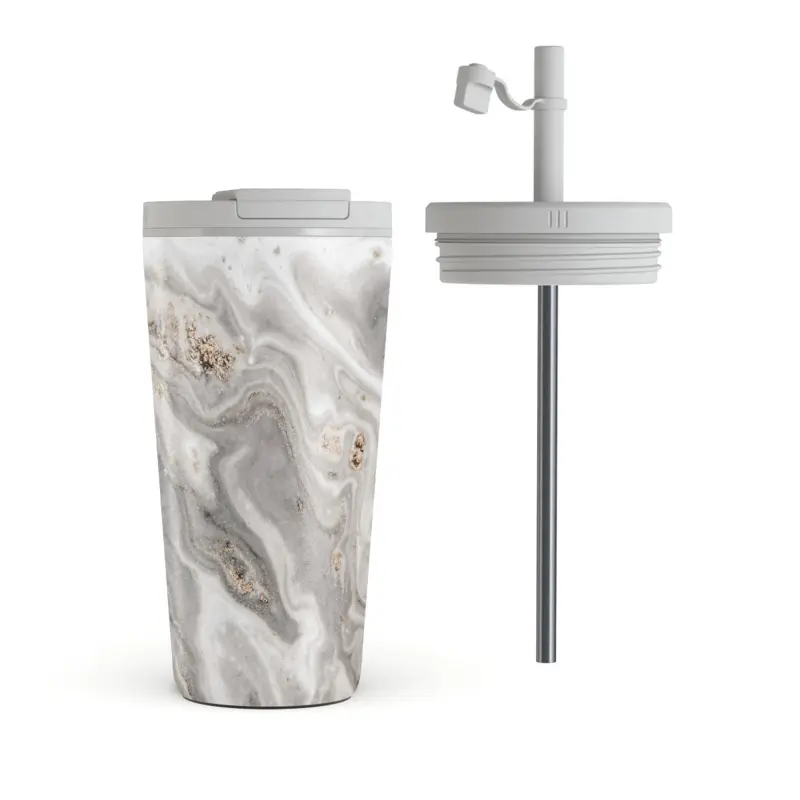 Burga Snowstorm - Travel Mug 500ml with Flap & Straw Set - 2950358