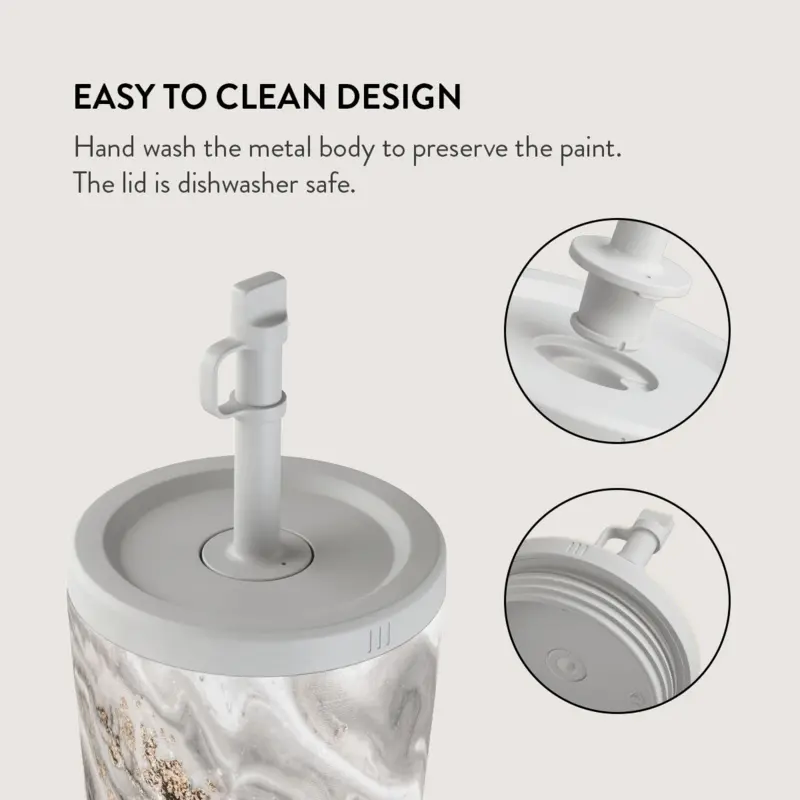 Burga Snowstorm - Travel Mug 500ml with Flap & Straw Set - 2950358